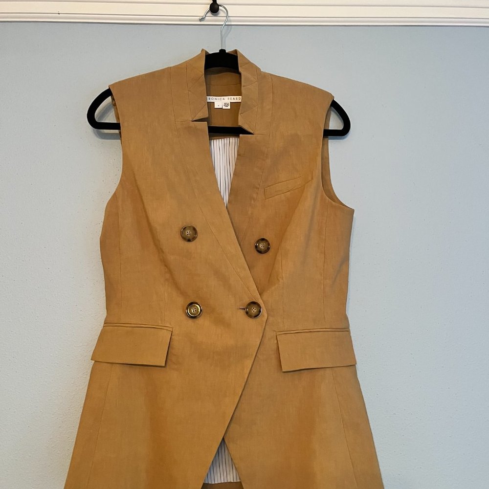 Veronica Beard Amika Linen Vest size 6